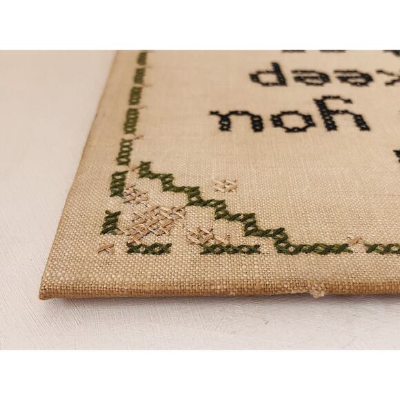 Vintage Cross Stitch Sampler Children’s Room Kids Chores Keep It Neat As Can Be - Picture 11 of 12